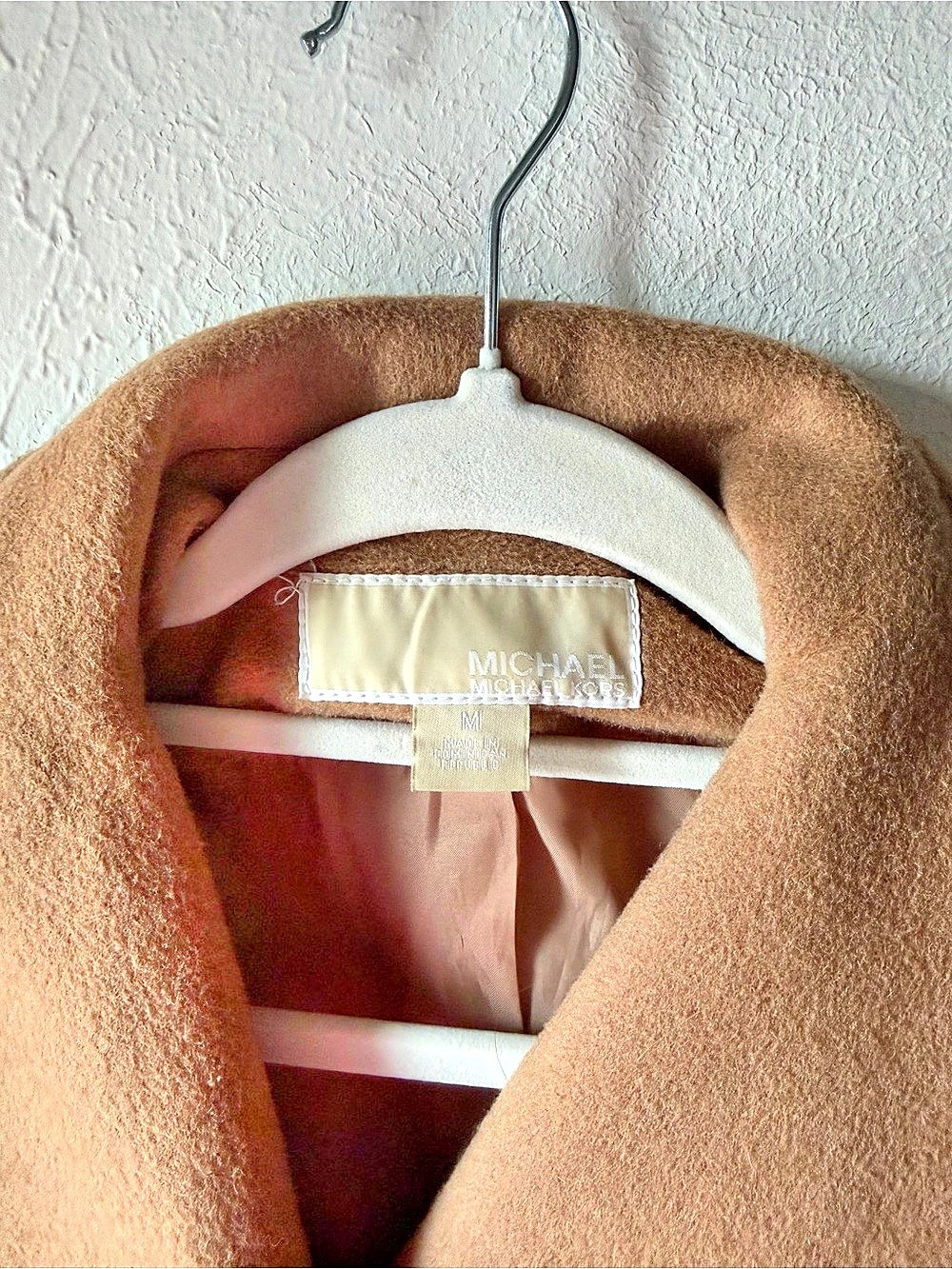 Michael Kors Wool Blend Belted Wrap Coat Women's Brown Medium - Picture 3 of 3